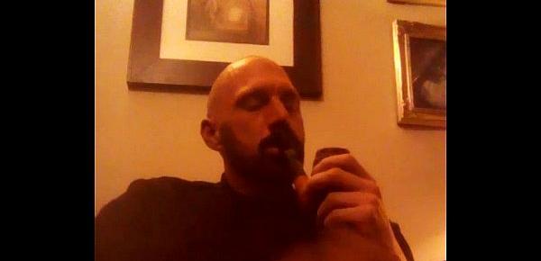  huge pipe smoking and poppers pipe wank